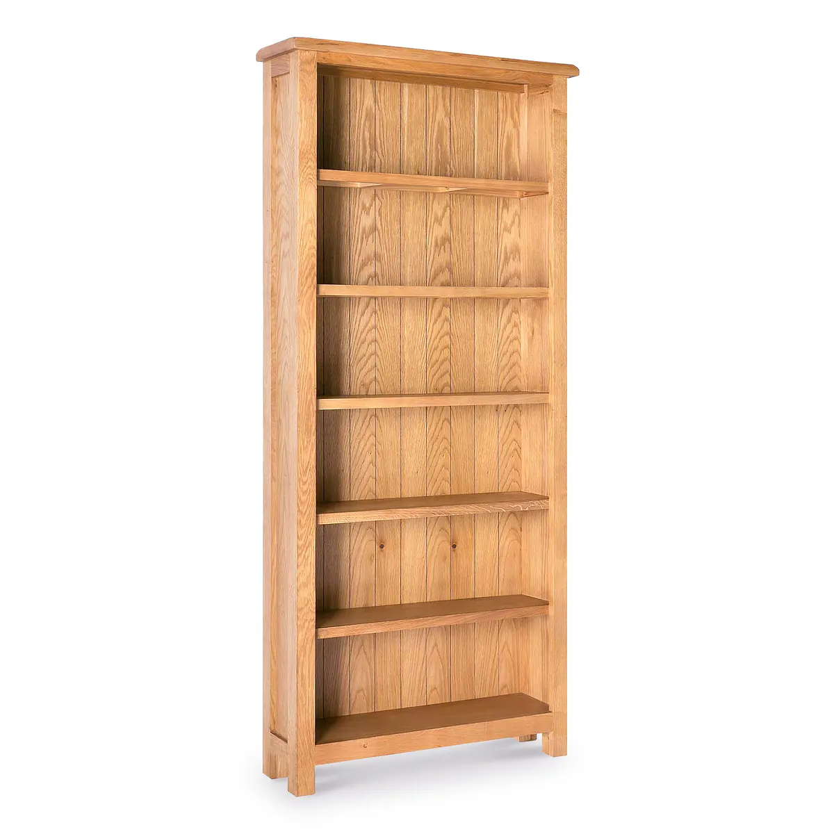 RF2593---surrey-oak-large-bookcase---Angle1 Surrey Oak Large Bookcase - Gambar 1